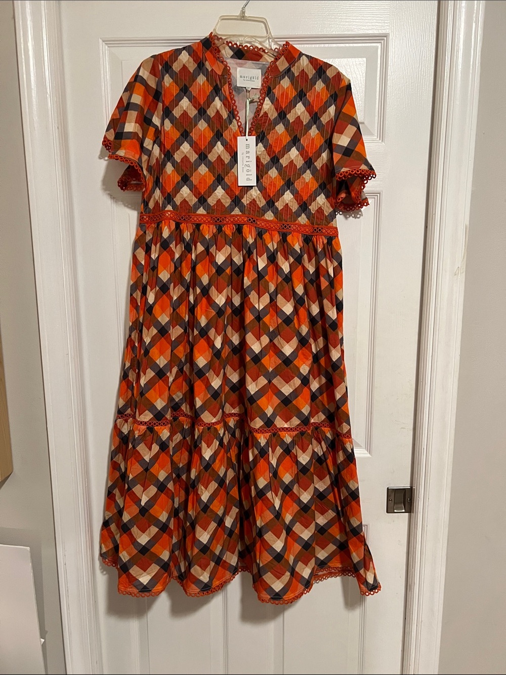 NWT Victoria Dunn Marigold Spiced Apple Brynley Dress Sz M